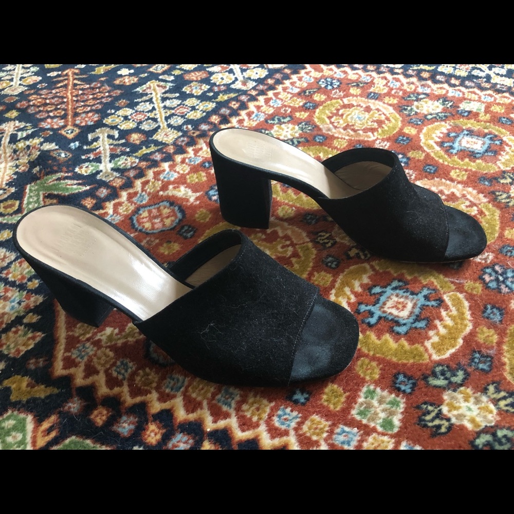 Maryam Nasir Zadeh black suede mules, size 39.